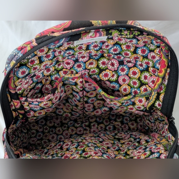 Vera Bradley Symphony in Hue Quilted Floral Paisley Backpack Bag Purse - Picture 7 of 12